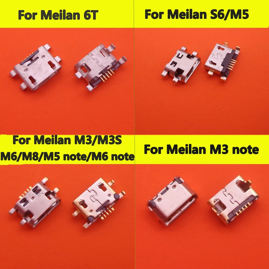 10 шт. микро мини USB разъем зарядный порт док-станция сменный для Meilan 6T S6 M3 M3S M8 M6 M5 note