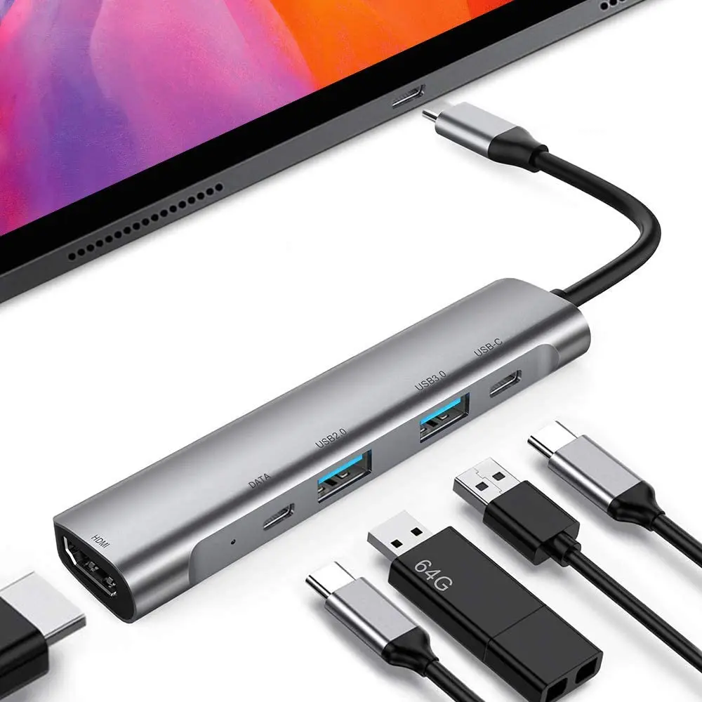 

Переходник с Type C на HDMI 4K HDMI USB 3,1 USB C Hub с концентратором 3,0 2,0 PD Зарядка для MacBook Pro Air USB C сплиттер