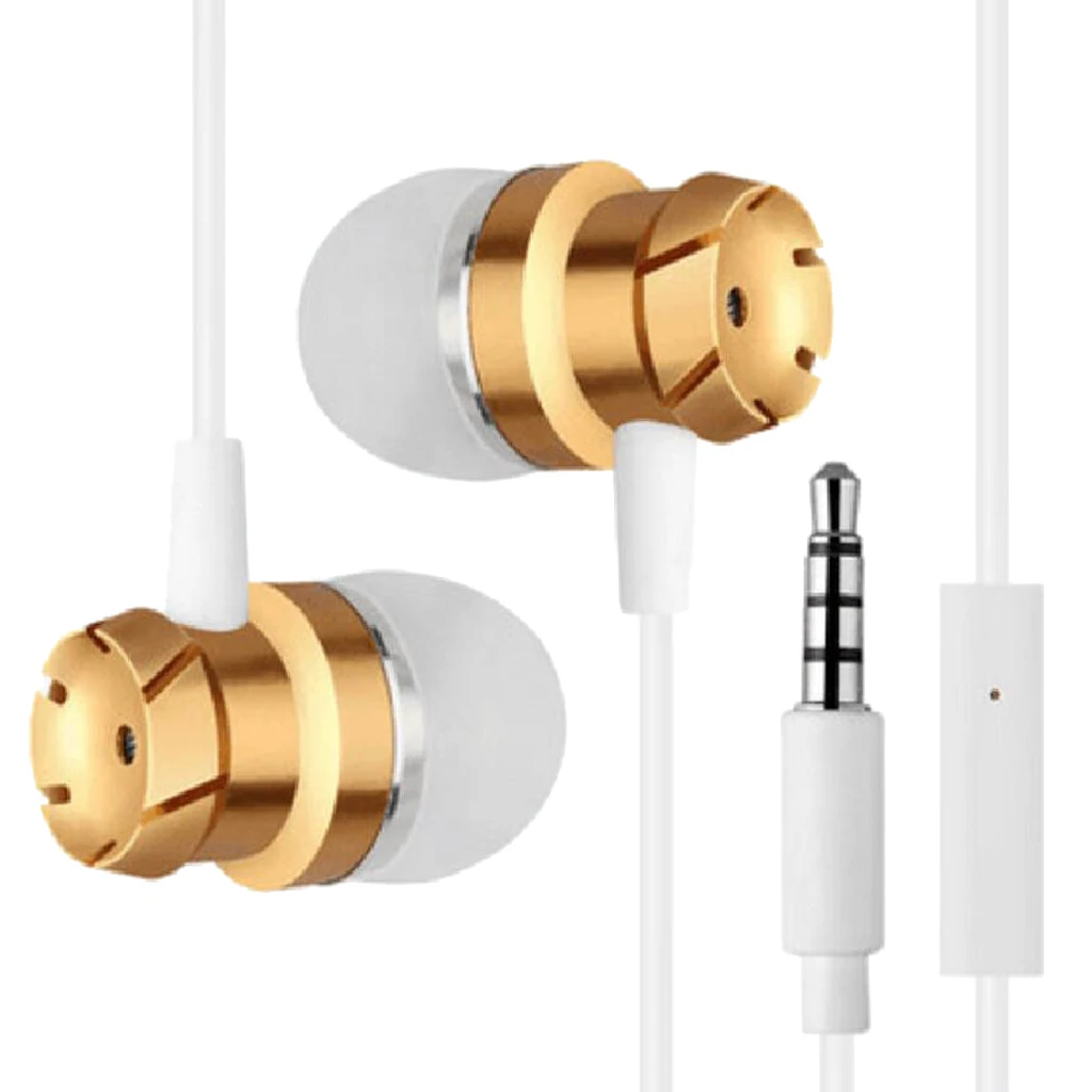 3.5mm Plug In Ear Earbuds Earphone with Mic Noise Cancelling Headphones HIFI Earphones Headsets for Smartphone Laptop PC Tablet