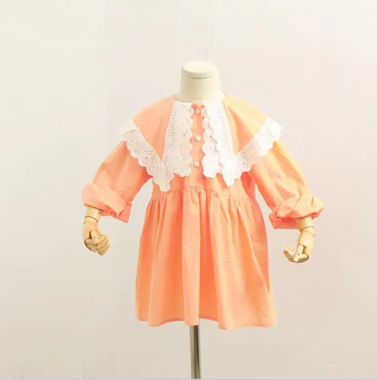 Новое платье в стиле пэчворк для девочек, модные хлопковые кружевные весенние платья для девочек, От 2 до 7 лет, PO85