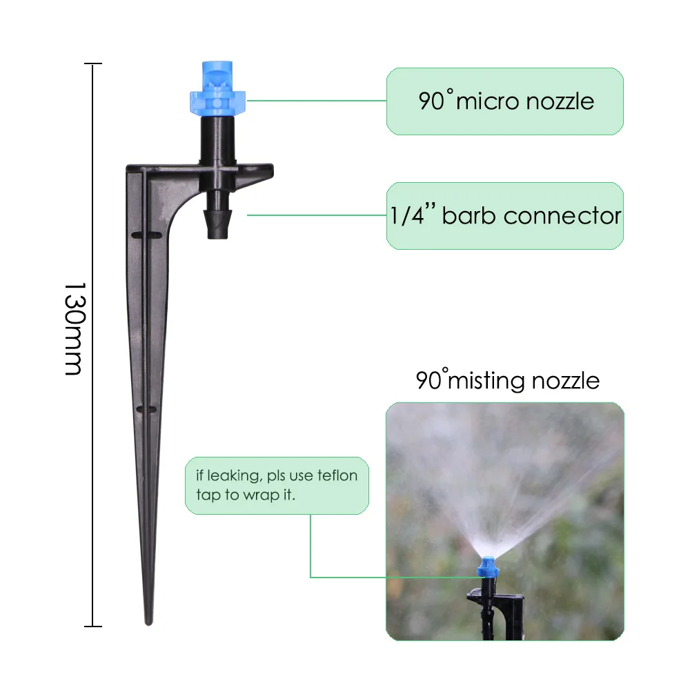 MUCIAKIE 20 шт. 90/180/360 градусов на случай запотевания стекол можно использовать насадки на 10,7 см Кола 1/4 ''Barb орошения сада разбрызгиватель для сельского хозяйства