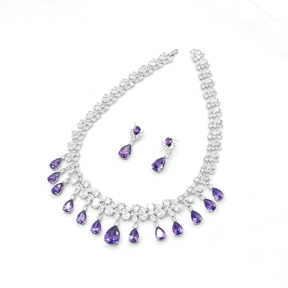 

Midsummer Night's Dream Derived Necklace Earrings Set Pop Jewelry High Quality Crystal Women's Earrings Necklace Set Dating Gift