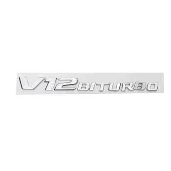 

V8 BITURBO Logo Car Trunk Side Emblem 3D Sticker For Mercedes Benz A B C E S ML G SL Class LCA GLA GLE GLC GLS GT CLS SLC