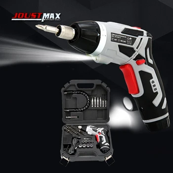 

Household 4V Electric Screwdriver Rechargeable Set Waterproof Dustproof Rotatable Handle LED Lighting Cordless Screwdriver