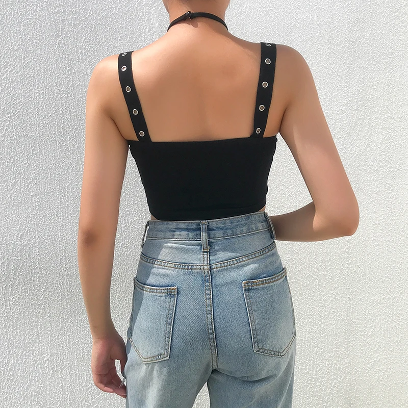 Iamhotty, черные топы, Femme Verano,, звезда, Холтер, без бретелек, открытая спина, женские Топики, с открытыми плечами, грудь, Wearpping Top, bluco Mujer