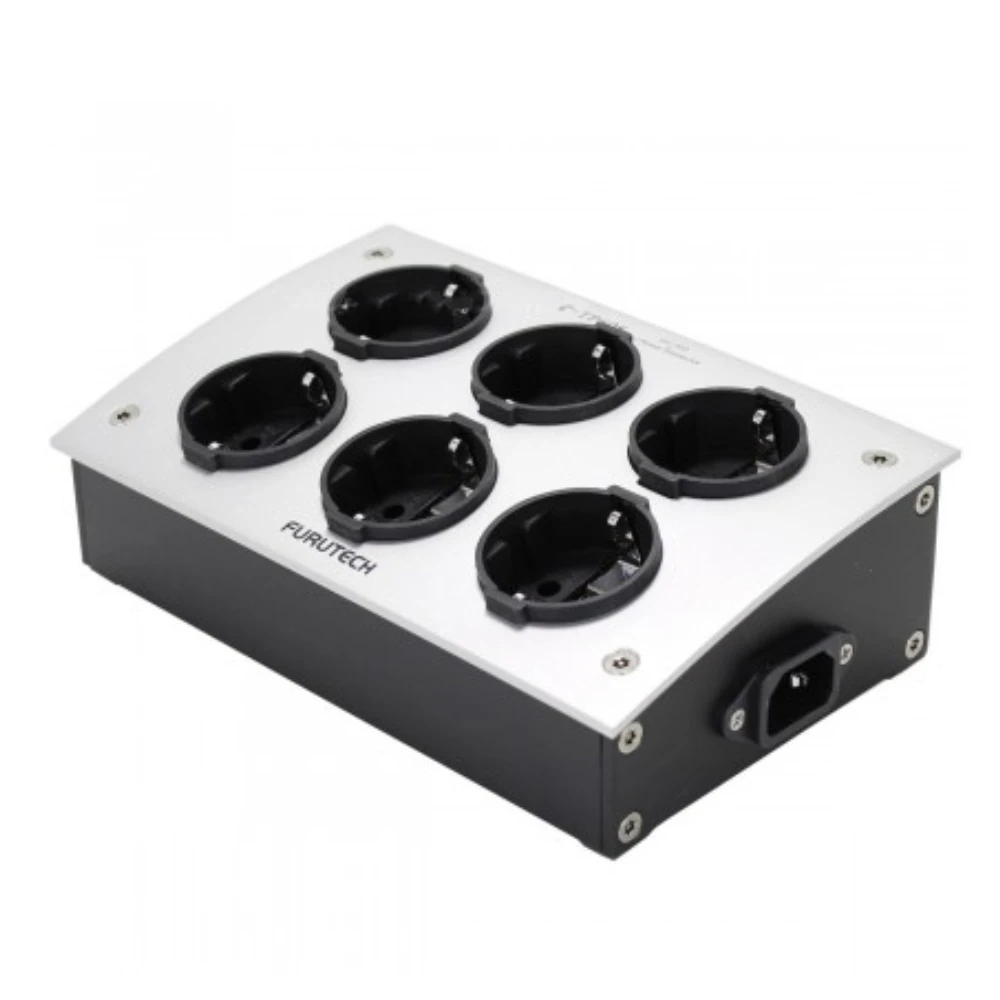 FURUTECH e-TP60E распределитель питания переменного тока Евро schuko модель родий/позолоченный разъем 6 портов - Цвет: Rhodium-plated