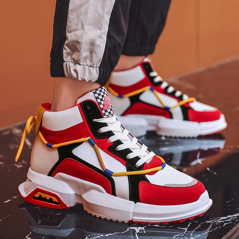 

Autumn Men Skateboard Shoes High Top Sport Training Sneakers Men Sports Shoes Chunky Platform Walking Shoes Men zapatos hombre