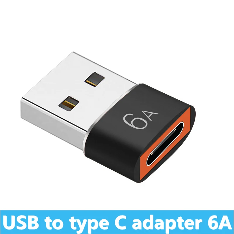 usb female to phone jack adapter 6A USB To Type C OTG Adapter USB USB-C Male To Type-c Female Converter For Macbook Samsung S20 USB C OTG Connector hdmi phone adapter Adapters & Converters