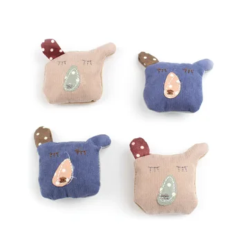 

New Arrival 40pcs Handmade Woven Fabric Animal Bear Doll Patch Stickers Girls Hair Bow Center Clip DIY Buttons Craft Dolls