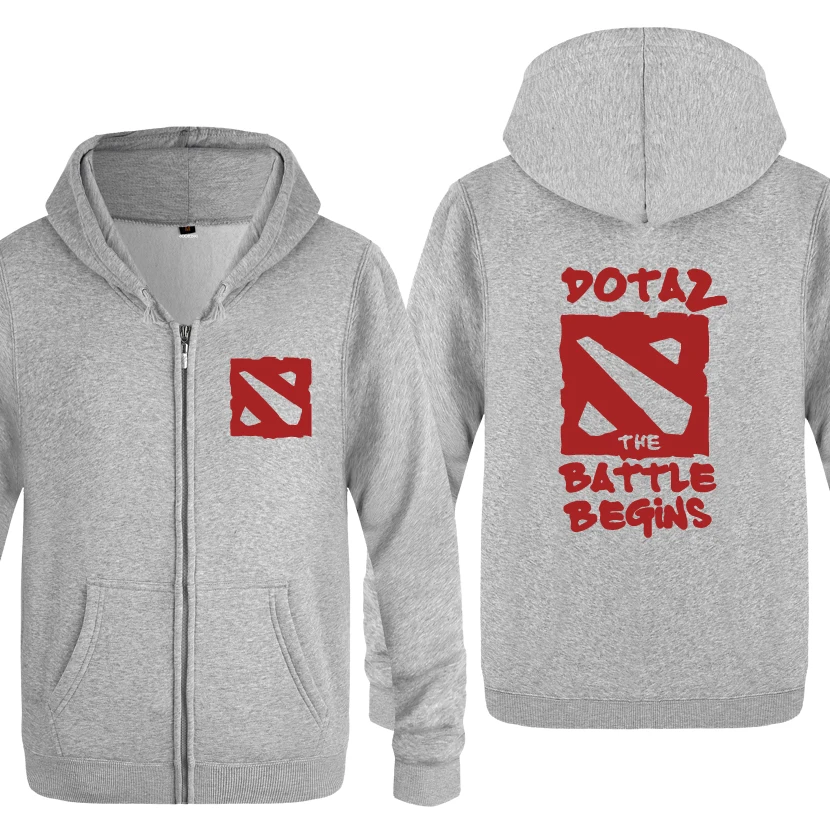 HUIY HOT Битва начинается Dota Dota2 игровые худи мужские мужские флисовые кардиганы на молнии толстовки с капюшоном - Цвет: HUIY HOT