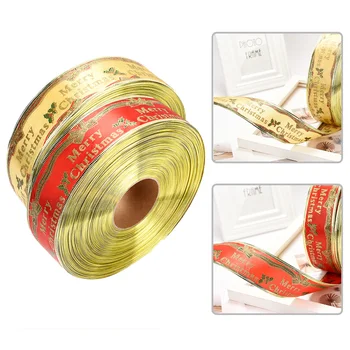 

Christmas Decoration 100 Yards Ribbon Snowflake Pattern DIY Creative Handmade Ribbon Holiday Hair Bows Gift Wrapping Ribbon