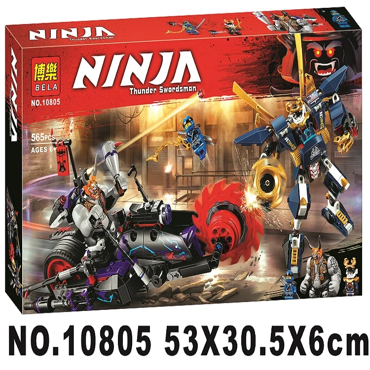 Шоколад 565 шт. Ninja Killow Vs. Samurai X Mech Oni Chopper Robots 10805 модели строительных блоков, сборные игрушки, кирпичи - Цвет: Шоколад
