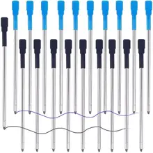 10Pack Ballpoint Pen Refills For Big Diamond/Crystal Pen Refill Rose Gold Diamond Pen Black& Blue Ink Refill Replace Core-81MM