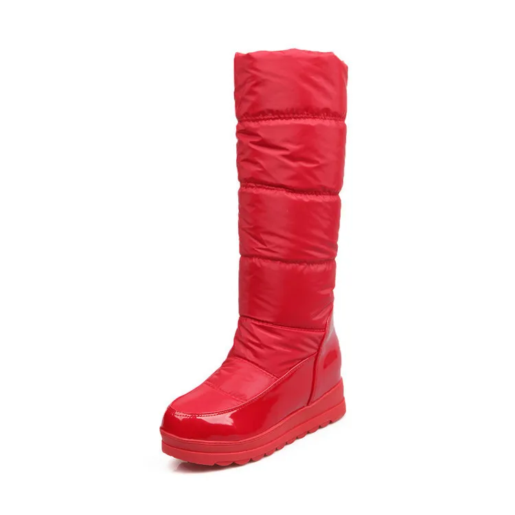 

Winter New Style Hose Flat Thick Warm Knee-High Boots Large Size 40-43 Students Casual Snow Boots