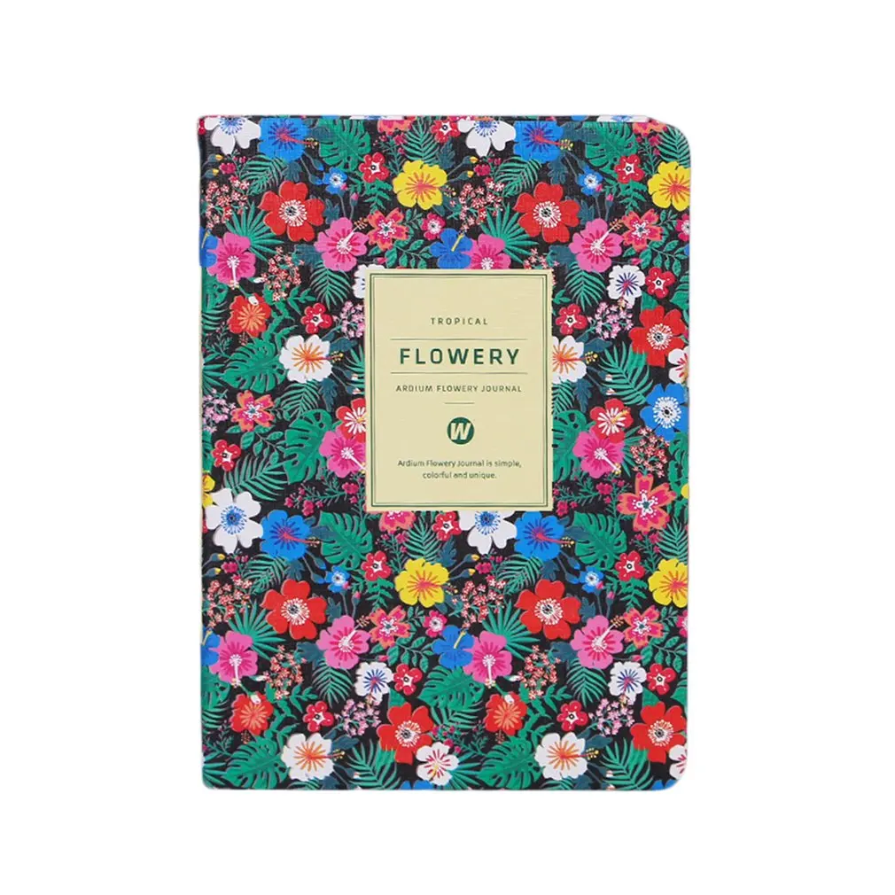 

PU Leather Diary Notebook Floral Flower Schedule Note Book Weekly Planner Stationery Christmas Gift for Girl Student Daily Memos