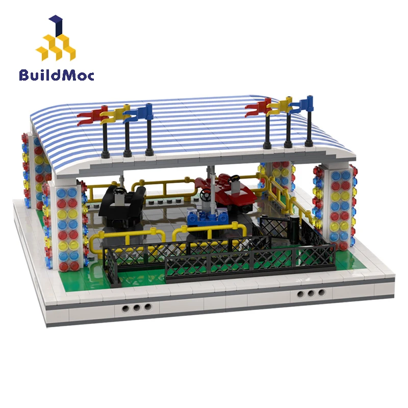 BuildMoc Expert наборы MOC игровая площадка парк аттракционов бампер автомобиль город