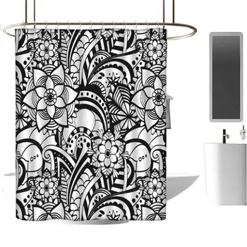 

Geometric Shower Curtain Extra Wide Shower Curtain Modern Bathroom Home Decor