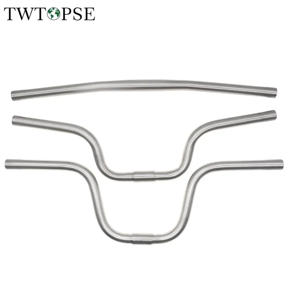 Twtopse Titanium Bike Handlebar S M Bar For Brompton Folding Bicycle S M Handlebar 25.4mm Rise