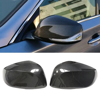 

2Pcs Car Carbon Fiber Side Rear View Mirror Cover Trim for Infiniti QX50 QX60 2017-2020 Car Accessories