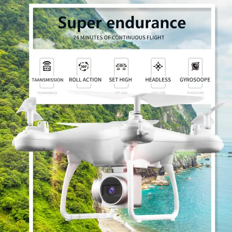 

FOR HJMAX RC Quadcopter Kid Toy Training Wi-Fi Supper Endurance Drone Built-in 720P HD Camera FPV RC Drone White black