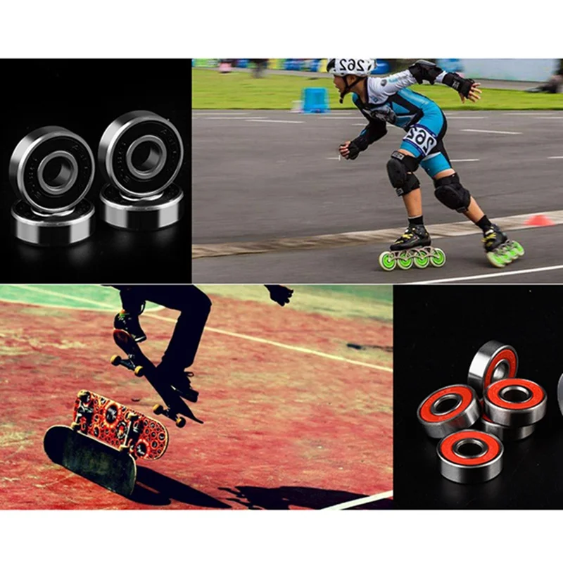 1Bag/10PCS Skating Rolling Skateboard Longboard Wheel Skate Longboard Bearings Roller ABEC-9 ABEC-7 For Skate Shoes Scooter