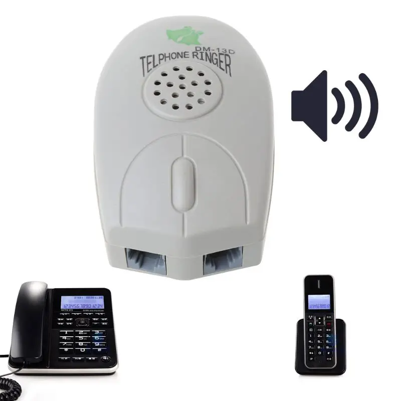 2022 New Amplifier Landline Phone Bell Ringer Extra Loud Telephone Ring for the Old Elder internet wire tester