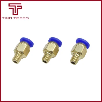

5pcs PC4-M6 Pneumatic Straight Connector Brass Part For MK8 OD 4mm 2mm Tube Filament M6 Feed Fitting Coupler 3D Printers Parts