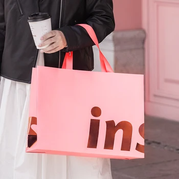 

instagram fashion shopping tote bag thickened to order logo gift premium packaging paper bags