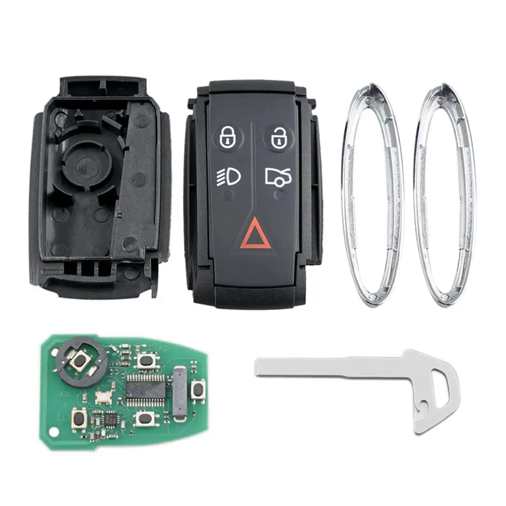 315/433Mhz 5 Buttons Smart Remote Car Key Fob with 6W8315K601EB / C2P17156 Chip KR55WK49244 Fit for Jaguar