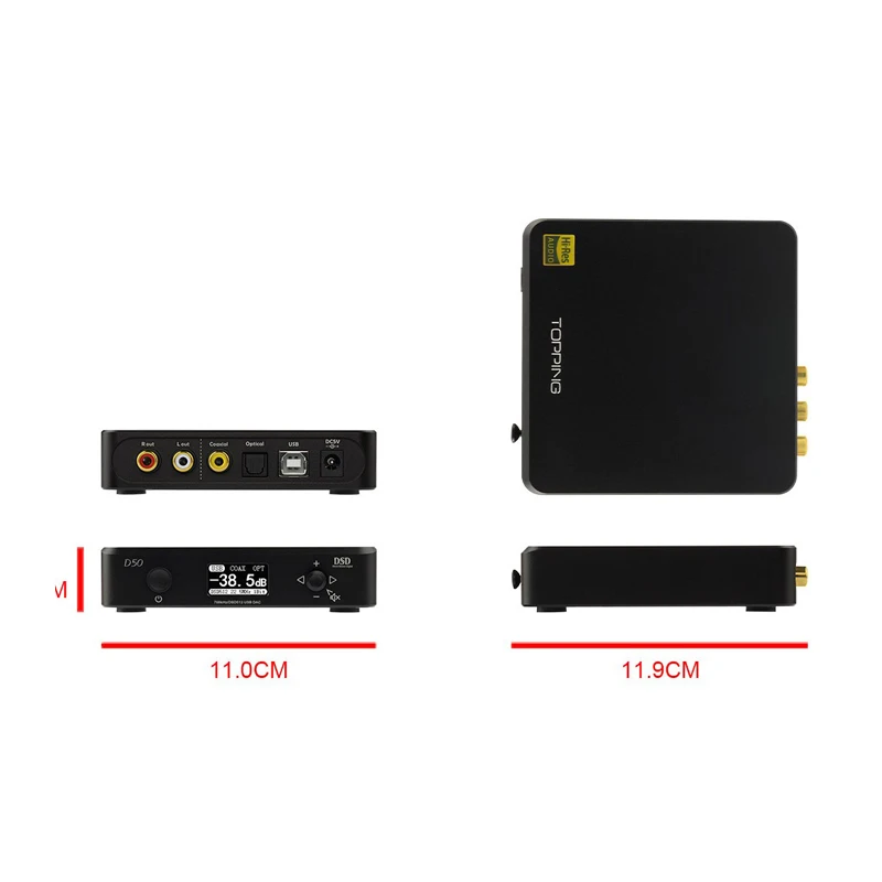 Топпинг D50 ES9038Q2M* 2 чип DSD512 USB DAC XMOS XU208 32 бит/768 кГц декодер