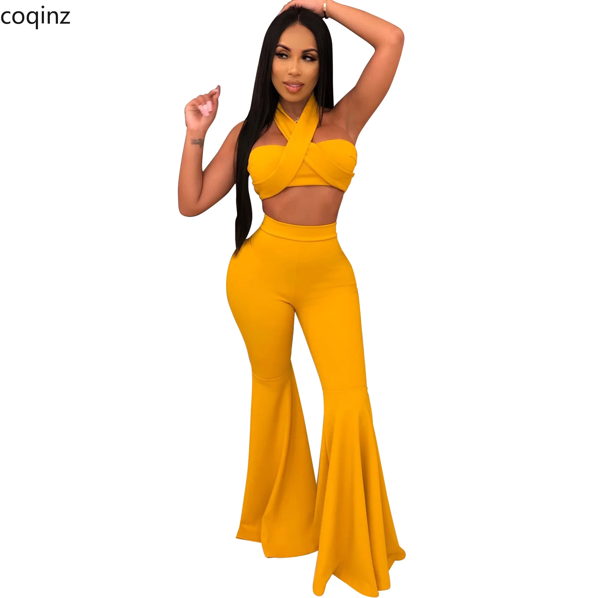 Большие размеры лето 2019 комплект из двух предметов укороченный топ и штаны