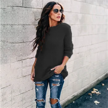

High Quality Sweater Women Pullover Pull Femme Cashmere Winter Warm Female Loose Long Sleeve Fashion Casual Women's