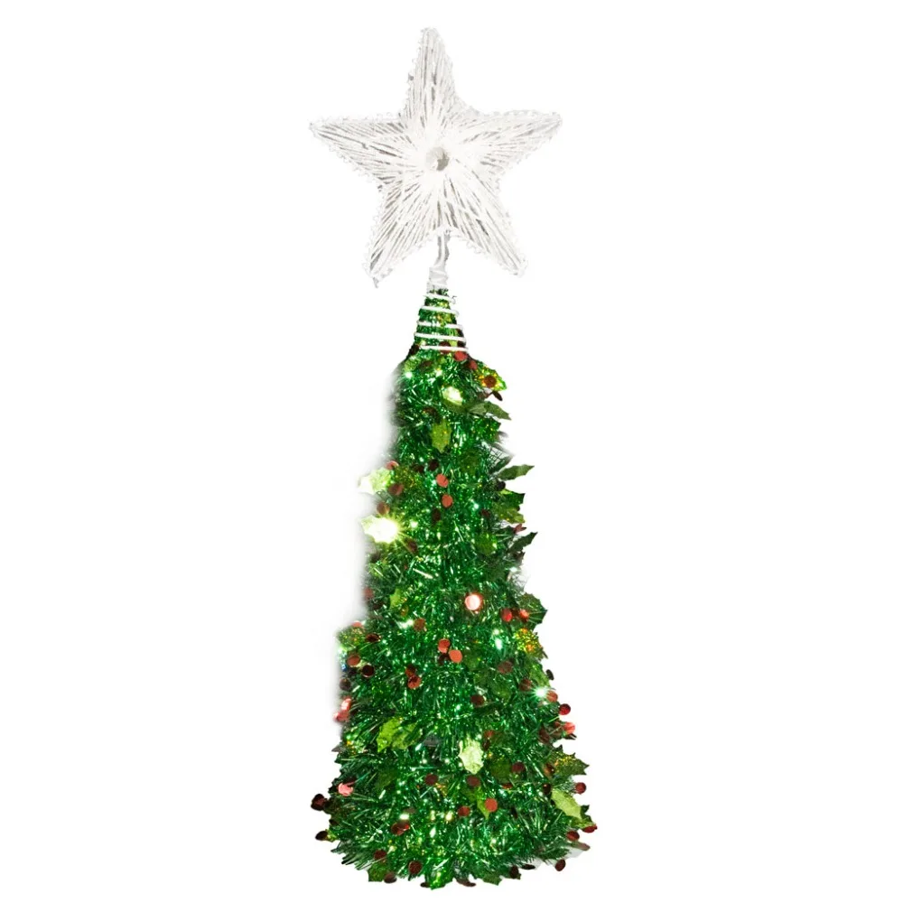 Высокое качество Рождественская елка украшения Блестящий серебряный металлический полый звезда дерево Топпер украшения Рождество дерево