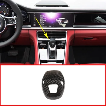 

Real Carbon Fiber Car Gear Shift Head Trim Sticker For Porsche Panamera 2017-2020 Car Accessories