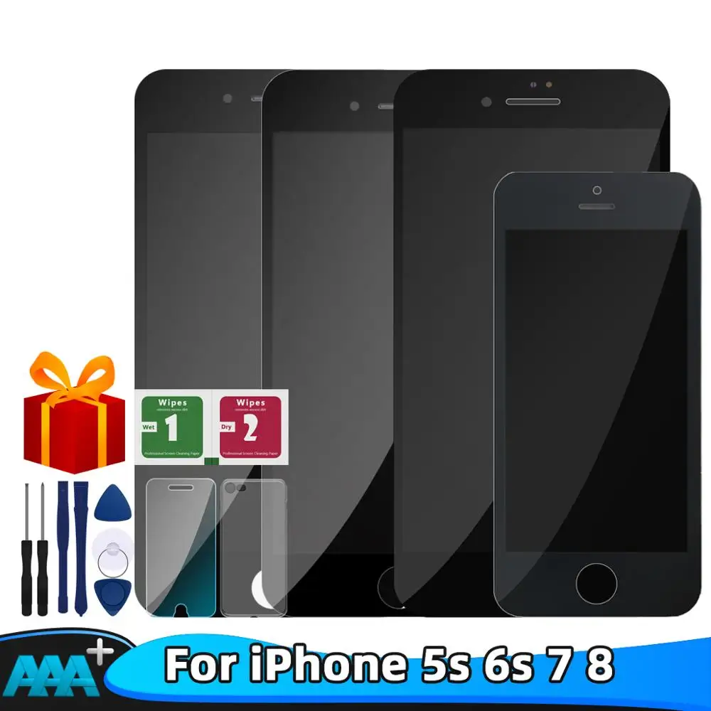 ЖК-экран AAA + для iPhone с дигитайзером сенсорного экрана 6s 7 8 модуль сборки