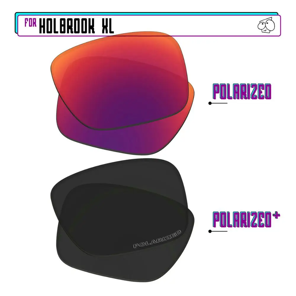 

EZReplace Polarized Replacement Lenses for - Oakley Holbrook XL Sunglasses - BlackPPlus-MidnightP