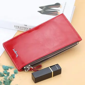 

Hot Selling Womens Large Capacity Wallet PU Leather Credit Card Holder Long Purse with Slots -B5