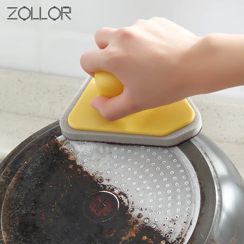 

ZOLLOR Sponge Cleaning Brush Dishwashing Sponge Multi-functional Fruit Vegetable Cutlery Kitchenware Brushes Kitchen Tools