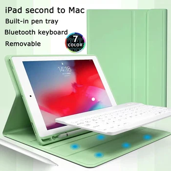 

Suitable for iPad bluetooth colorful backlit keyboard 9.7 with pen slot pro10.5 10.2 11 inch silicone shell protective sleeve