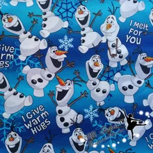 146 см ширина с изображением Олафа, хлопковая ткань, холст, хлопок, tissus, Мультяшные комиксы, ткань для шитья, сделай сам, Лоскутная домашняя одежда