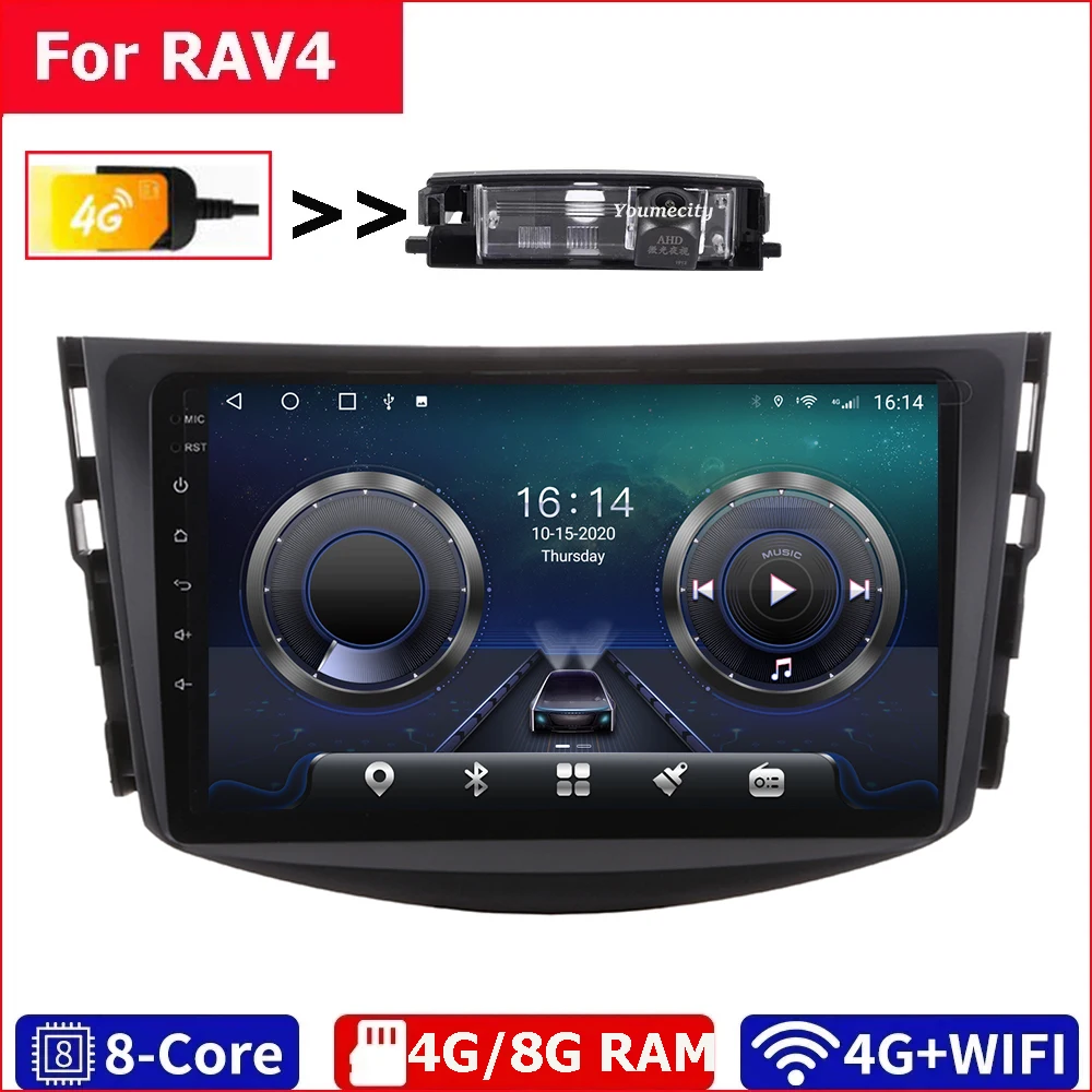 Автомобильный мультимедийный плеер головное устройство для Rav4 Rav 4 2005-2011 с Android 10 0