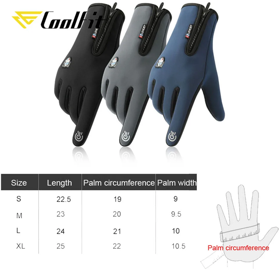 CoolFit, теплые лыжные перчатки для мужчин и женщин, зимние лыжные флисовые водонепроницаемые перчатки для сноуборда с сенсорным экраном, зимние мотоциклетные теплые варежки