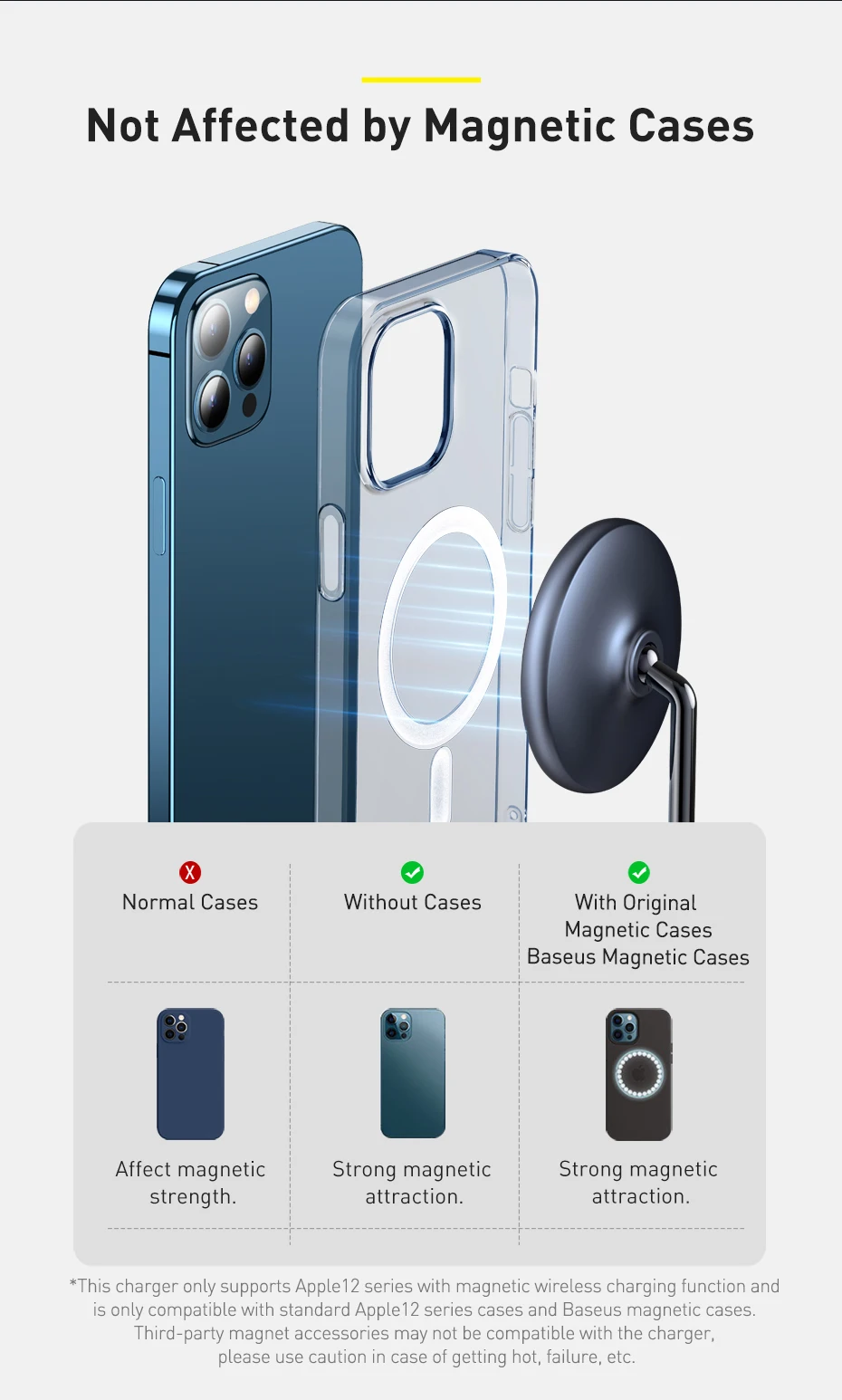Baseus Magnetic Wireless Charger For iPhone 12 Pro Max Desktop