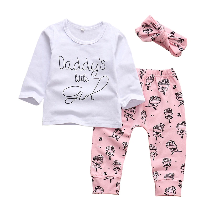 Headband 3PCS Fashion Girl Clothing Sets Floral Leopard Pants WeoTca Toddler Baby Girls Outfits Long Sleeve Hoodie Letter Printed Tops