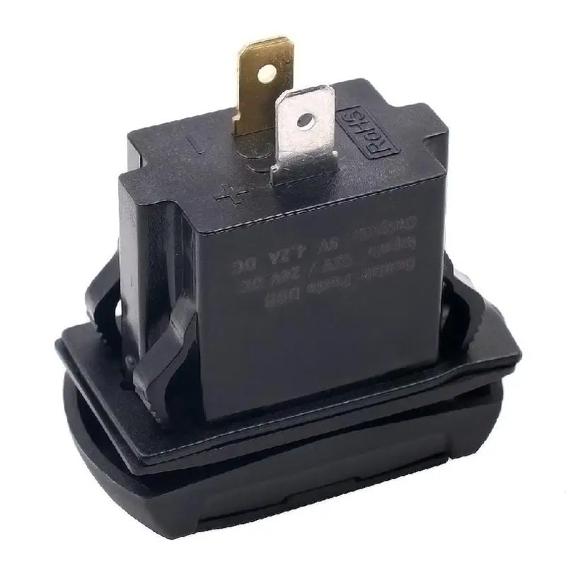 Двойной USB 12 В Автомобильная лодка розетка кулисный переключатель панель с напряжением Вольтметр Красный R2LC