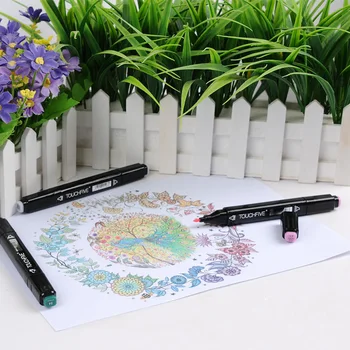 

TOUCHFIVE Black Single Sketch Art Marker Twin Tip Manga Animation Design Art Supplies for Painting Illustration Art Marker