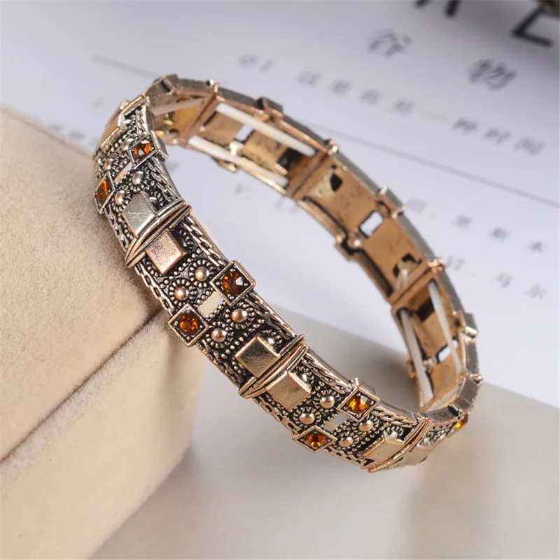 Женский винтажный Эластичный Браслет манжета с кристаллами|bangles for women|bracelets &