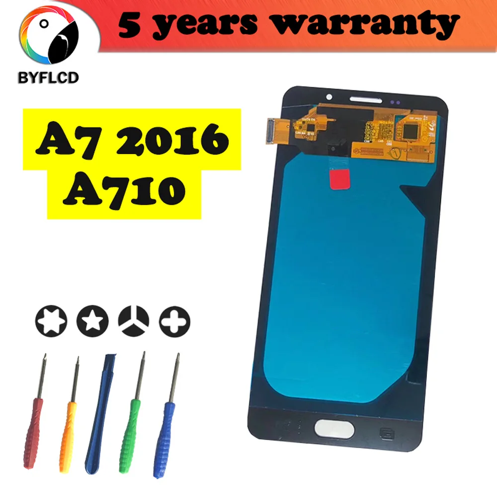 

Replacement LCD For Samsung Galaxy A7 2016 A710 A710F A710M Display For Galaxy A710F LCD Display Touch Screen Digitizer Assembly