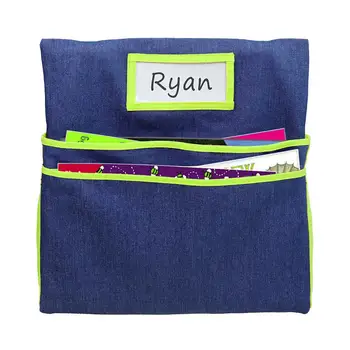 

Denim Student Chair Back Storage Bag Seat Storage Bag keeps Students Neat And Orderly New Arrival