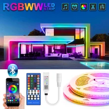 

Bluetooth LED Strip Light 10M 15M 20M 5050 SMD RGB LED Lights Warm White Waterproof Tape Diode Ribbon Flexible 12V Adapter Set